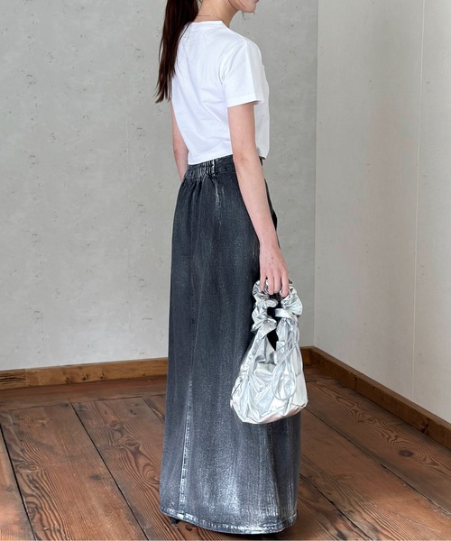 Per sist ence(パーシエンス)の「ラインストーンクロップドTシャツ(Tシャツ/カットソー・レディース・ピンク/ブラック/カーキ/オフホワイト/チャコールグレー・FREE)」の20枚目の写真