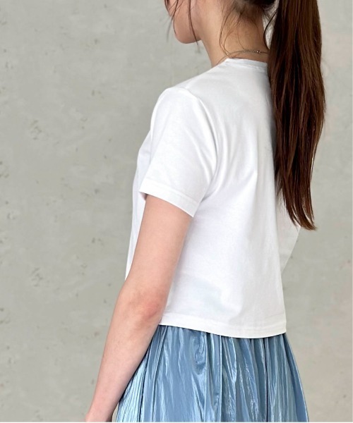 Per sist ence(パーシエンス)の「ラインストーンクロップドTシャツ(Tシャツ/カットソー・レディース・ピンク/ブラック/カーキ/オフホワイト/チャコールグレー・FREE)」の21枚目の写真