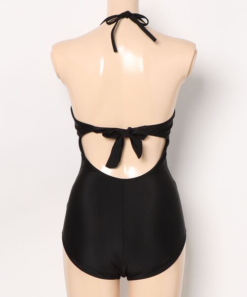 LAVIA（ラヴィア）の「クロスデザインワンピースビキニ（水着・レディース・ブラック・L/M）」の2枚目の写真