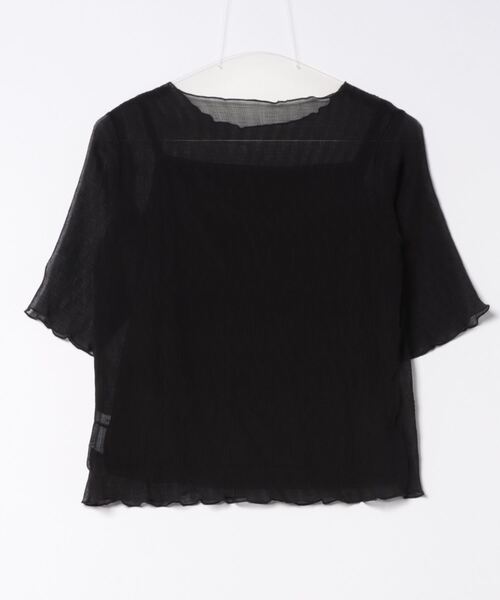 archives(アルシーヴ)の「シアー楊柳半袖ブラウス(シャツ/ブラウス・レディース・ブラック/グレー/ピンク/グリーン/アイボリー・MEDIUM)」の12枚目の写真