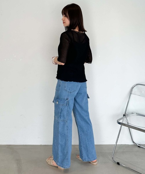 archives(アルシーヴ)の「シアー楊柳半袖ブラウス(シャツ/ブラウス・レディース・ブラック/グレー/ピンク/グリーン/アイボリー・MEDIUM)」の15枚目の写真