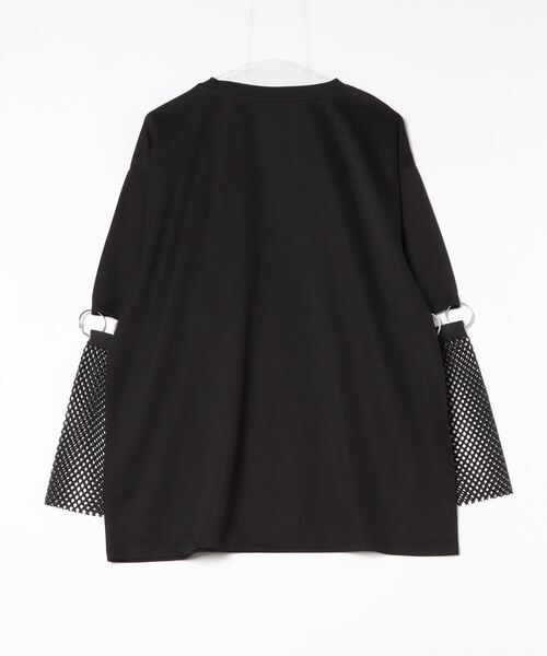 JOHN'S CLOSET(ジョンズクローゼット)の「【13】MESH ARM 2WAY METAL PRINT TEE(Tシャツ/カットソー・メンズ・ホワイト/ブラック・MEDIUM/LARGE)」の5枚目の写真