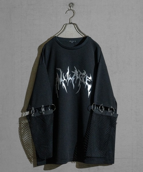 JOHN'S CLOSET(ジョンズクローゼット)の「【13】MESH ARM 2WAY METAL PRINT TEE(Tシャツ/カットソー・メンズ・ホワイト/ブラック・MEDIUM/LARGE)」の13枚目の写真