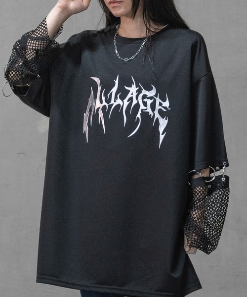 JOHN'S CLOSET(ジョンズクローゼット)の「【13】MESH ARM 2WAY METAL PRINT TEE(Tシャツ/カットソー・メンズ・ホワイト/ブラック・MEDIUM/LARGE)」の9枚目の写真