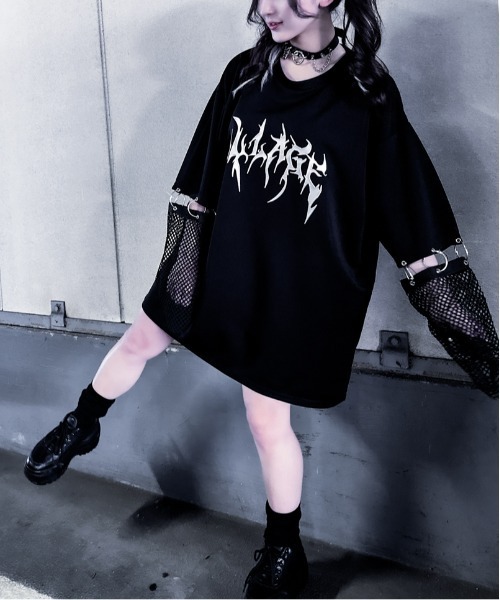 JOHN'S CLOSET(ジョンズクローゼット)の「【13】MESH ARM 2WAY METAL PRINT TEE(Tシャツ/カットソー・メンズ・ホワイト/ブラック・MEDIUM/LARGE)」の20枚目の写真