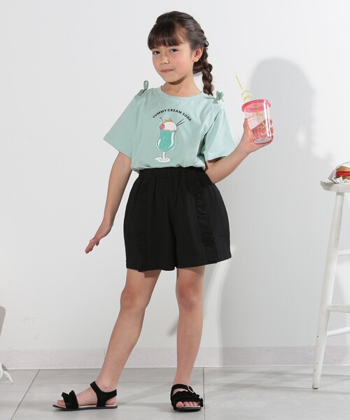 SHOO・LA・RUE（シューラルー）の「◆【110-140cm/吸水速乾】フリル使いショートパンツ（その他パンツ・キッズ・サックスブルー/ブラック/パープル・14/13/12/11）」の11枚目の写真