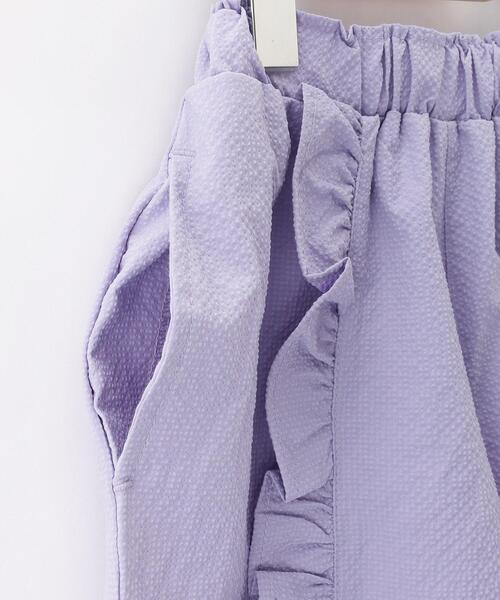 SHOO・LA・RUE（シューラルー）の「◆【110-140cm/吸水速乾】フリル使いショートパンツ（その他パンツ・キッズ・サックスブルー/ブラック/パープル・14/13/12/11）」の8枚目の写真