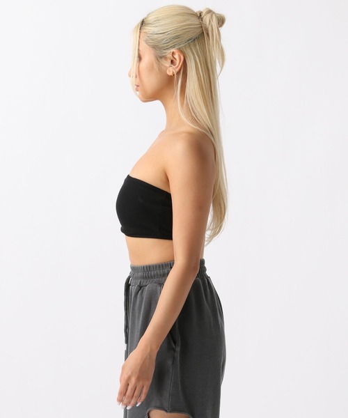 FOREVER 21（フォーエバー トゥエンティーワン）の「【2024SS】カップ付きバンドゥ（チューブトップ・レディース・ブラック/オフホワイト・FREE）」の8枚目の写真