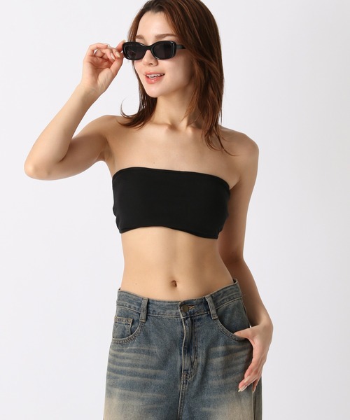 FOREVER 21（フォーエバー トゥエンティーワン）の「【2024SS】カップ付きバンドゥ（チューブトップ・レディース・ブラック/オフホワイト・FREE）」の20枚目の写真