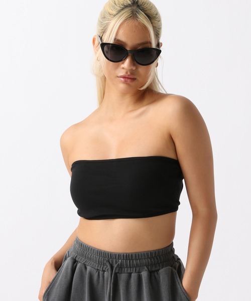 FOREVER 21（フォーエバー トゥエンティーワン）の「【2024SS】カップ付きバンドゥ（チューブトップ・レディース・ブラック/オフホワイト・FREE）」の19枚目の写真