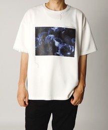「INASTUDIOS SELECT」ダンボールニット ハンドステッチ ルーズフィット プリントTシャツ