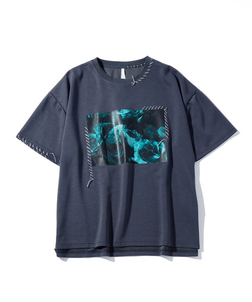 INASTUDIOS ZOO（イーナストゥディオスズー）の「「INASTUDIOS SELECT」ダンボールニット ハンドステッチ ルーズフィット プリントTシャツ（Tシャツ/カットソー・メンズ・ホワイト/ブラック/チャコールグレー・LARGE/X-LARGE/MEDIUM）」の13枚目の写真