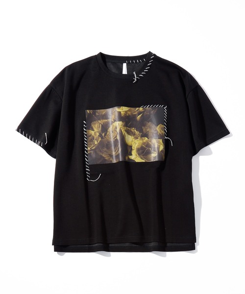 INASTUDIOS ZOO（イーナストゥディオスズー）の「「INASTUDIOS SELECT」ダンボールニット ハンドステッチ ルーズフィット プリントTシャツ（Tシャツ/カットソー・メンズ・ホワイト/ブラック/チャコールグレー・LARGE/X-LARGE/MEDIUM）」の15枚目の写真
