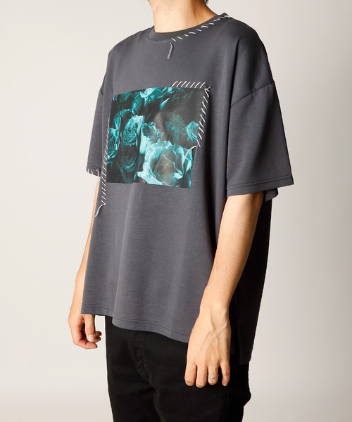INASTUDIOS ZOO（イーナストゥディオスズー）の「「INASTUDIOS SELECT」ダンボールニット ハンドステッチ ルーズフィット プリントTシャツ（Tシャツ/カットソー・メンズ・ホワイト/ブラック/チャコールグレー・LARGE/X-LARGE/MEDIUM）」の10枚目の写真