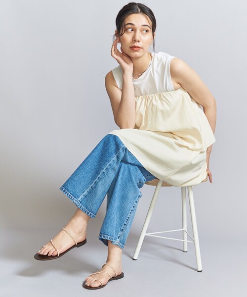 NICOLAS LAINAS（ニコラスライナス）の「＜NICOLAS LAINAS＞ラインストーン サンダル（サンダル・レディース・ベージュ/ブラック・38/36/37）」の6枚目の写真