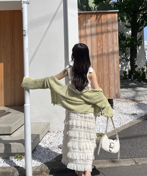 RiLi（リリ）の「肩リボンティアードキャミワンピ【RL】（ワンピース・レディース・ホワイト/ブラック/アイボリー・FREE）」の17枚目の写真