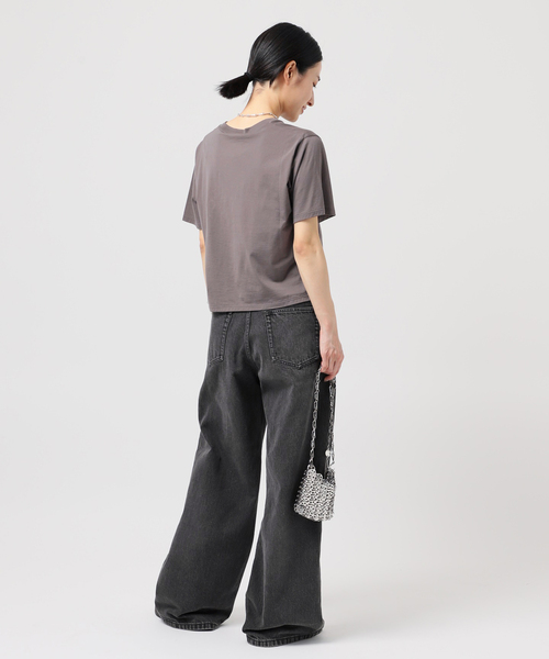 AP STUDIO(エーピーストゥディオ)の「ベーシッククロップドTシャツ(Tシャツ/カットソー・レディース・ブラック/ホワイト/ブラウン・FREE)」の12枚目の写真