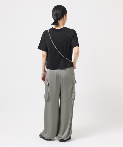 AP STUDIO(エーピーストゥディオ)の「ベーシッククロップドTシャツ(Tシャツ/カットソー・レディース・ブラック/ホワイト/ブラウン・FREE)」の7枚目の写真