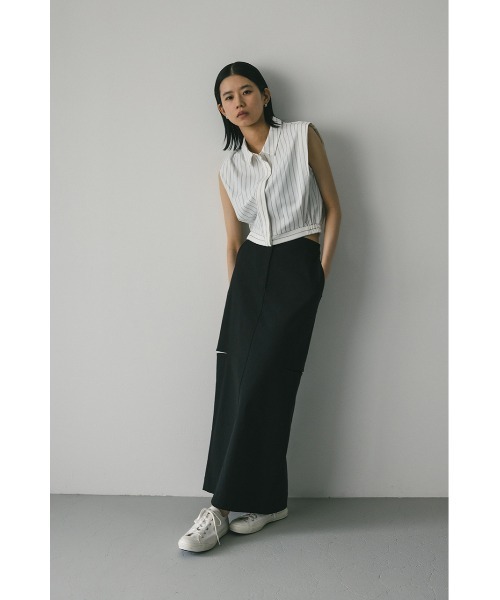 STYLEMIXER（スタイルミキサー）の「ストライプコンパクトシャツ（シャツ/ブラウス・レディース・ベージュ/ブラック/ホワイト・FREE）」の6枚目の写真