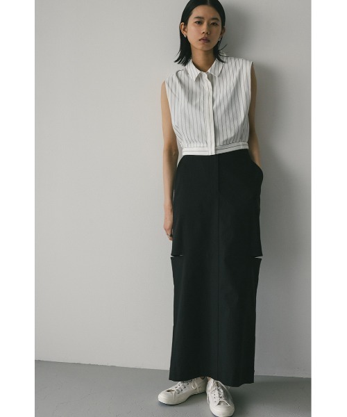 STYLEMIXER（スタイルミキサー）の「ストライプコンパクトシャツ（シャツ/ブラウス・レディース・ベージュ/ブラック/ホワイト・FREE）」の7枚目の写真