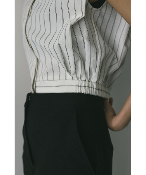 STYLEMIXER（スタイルミキサー）の「ストライプコンパクトシャツ（シャツ/ブラウス・レディース・ベージュ/ブラック/ホワイト・FREE）」の11枚目の写真