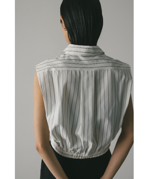 STYLEMIXER（スタイルミキサー）の「ストライプコンパクトシャツ（シャツ/ブラウス・レディース・ベージュ/ブラック/ホワイト・FREE）」の12枚目の写真