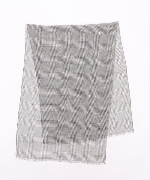 NOLLEY’S Sophi（ノーリーズソフィ）の「グレンチェックストール（ストール/ショール・レディース・ネイビー/ベージュ・FREE）」の3枚目の写真