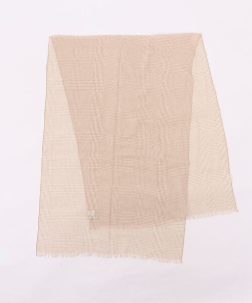 NOLLEY’S Sophi（ノーリーズソフィ）の「グレンチェックストール（ストール/ショール・レディース・ネイビー/ベージュ・FREE）」の4枚目の写真