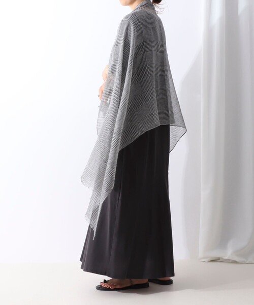 NOLLEY’S Sophi（ノーリーズソフィ）の「グレンチェックストール（ストール/ショール・レディース・ネイビー/ベージュ・FREE）」の20枚目の写真