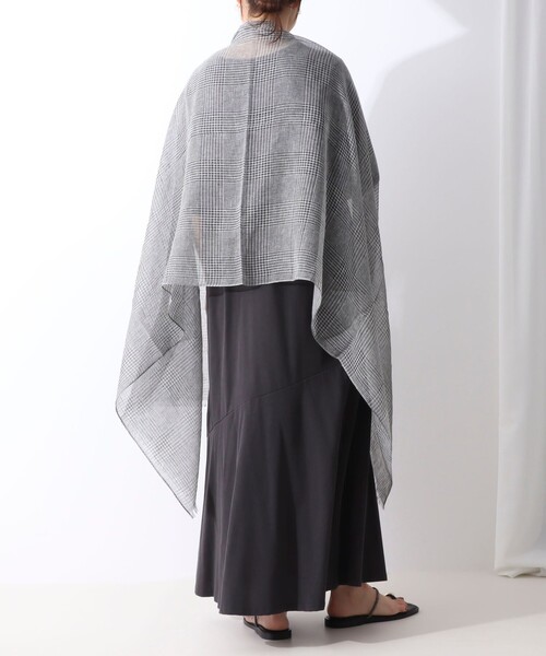NOLLEY’S Sophi（ノーリーズソフィ）の「グレンチェックストール（ストール/ショール・レディース・ネイビー/ベージュ・FREE）」の21枚目の写真