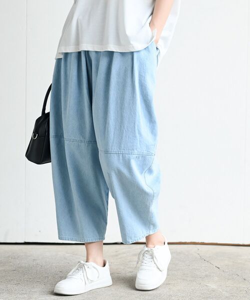 rps（アールピーエス）の「デニムエッグパンツ（デニムパンツ・レディース・ブラック/サックスブルー/ブルー・フリー）」の3枚目の写真