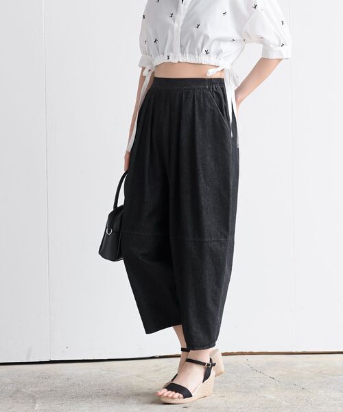 rps（アールピーエス）の「デニムエッグパンツ（デニムパンツ・レディース・ブラック/サックスブルー/ブルー・フリー）」の10枚目の写真