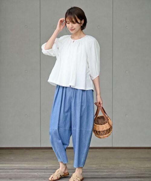 rps（アールピーエス）の「デニムエッグパンツ（デニムパンツ・レディース・ブラック/サックスブルー/ブルー・フリー）」の21枚目の写真