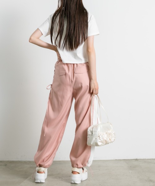 OLIVE des OLIVE（オリーブデオリーブ）の「【販売停止】バイカラーレースアップパンツ（その他パンツ・レディース・ピンク/グレー/ブラック・FREE）」の17枚目の写真