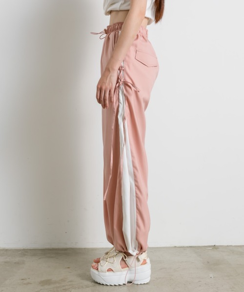 OLIVE des OLIVE（オリーブデオリーブ）の「【販売停止】バイカラーレースアップパンツ（その他パンツ・レディース・ピンク/グレー/ブラック・FREE）」の19枚目の写真