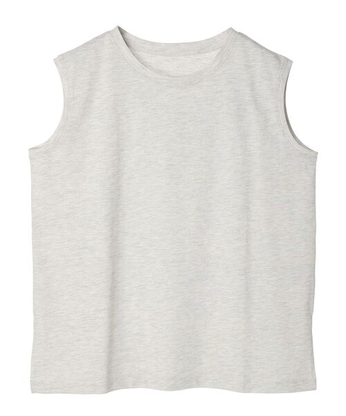 Green　Parks（グリーンパークス）の「汗染み防止ノースリーブプルオーバー（Tシャツ/カットソー・レディース・グレー系その他/サックスブルー/オフホワイト/ダークグレー・FREE）」の5枚目の写真