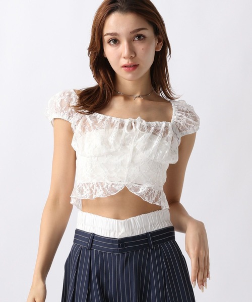 FOREVER 21（フォーエバー トゥエンティーワン）の「【2024SS】アソートレースコンパクトブラウス（シャツ/ブラウス・レディース・オフホワイト/ホワイト系その他/レッド/ブラック/ブラック系その他・FREE）」の3枚目の写真