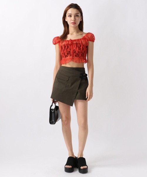 FOREVER 21（フォーエバー トゥエンティーワン）の「【2024SS】アソートレースコンパクトブラウス（シャツ/ブラウス・レディース・オフホワイト/ホワイト系その他/レッド/ブラック/ブラック系その他・FREE）」の6枚目の写真