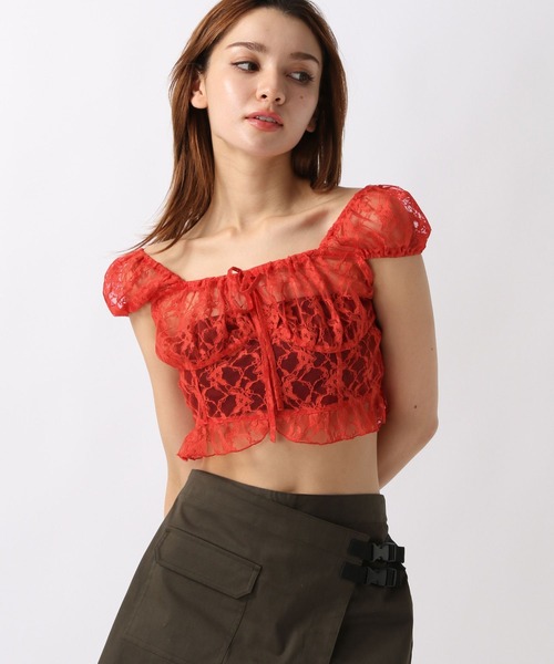 FOREVER 21（フォーエバー トゥエンティーワン）の「【2024SS】アソートレースコンパクトブラウス（シャツ/ブラウス・レディース・オフホワイト/ホワイト系その他/レッド/ブラック/ブラック系その他・FREE）」の10枚目の写真