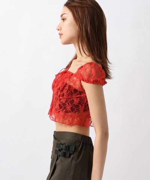 FOREVER 21（フォーエバー トゥエンティーワン）の「【2024SS】アソートレースコンパクトブラウス（シャツ/ブラウス・レディース・オフホワイト/ホワイト系その他/レッド/ブラック/ブラック系その他・FREE）」の11枚目の写真