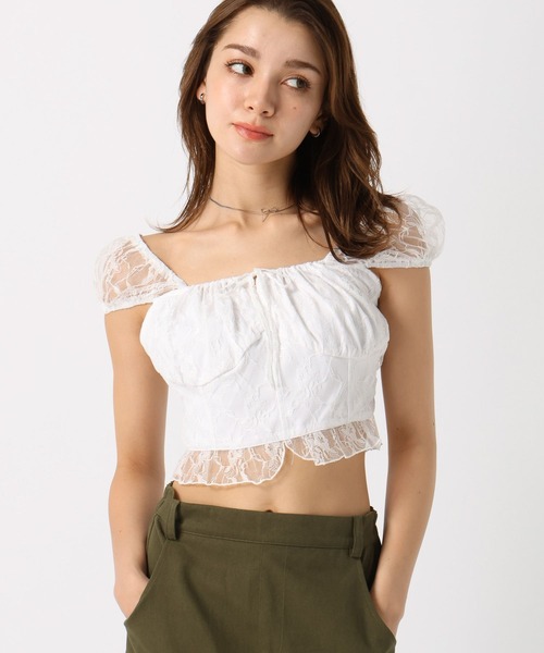 FOREVER 21（フォーエバー トゥエンティーワン）の「【2024SS】アソートレースコンパクトブラウス（シャツ/ブラウス・レディース・オフホワイト/ホワイト系その他/レッド/ブラック/ブラック系その他・FREE）」の15枚目の写真