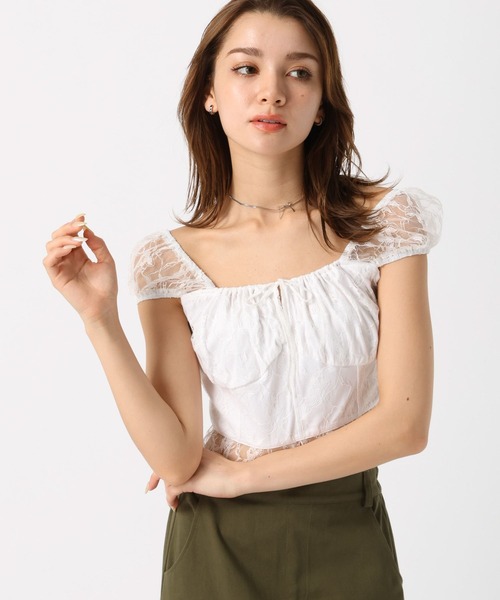 FOREVER 21（フォーエバー トゥエンティーワン）の「【2024SS】アソートレースコンパクトブラウス（シャツ/ブラウス・レディース・オフホワイト/ホワイト系その他/レッド/ブラック/ブラック系その他・FREE）」の16枚目の写真