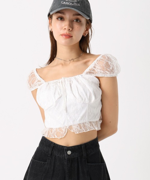 FOREVER 21（フォーエバー トゥエンティーワン）の「【2024SS】アソートレースコンパクトブラウス（シャツ/ブラウス・レディース・オフホワイト/ホワイト系その他/レッド/ブラック/ブラック系その他・FREE）」の19枚目の写真