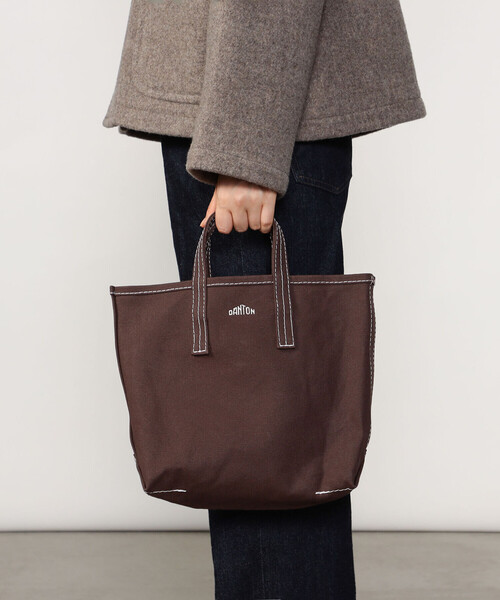 DANTON(ダントン)の「DANTON | キャンバストート VOSGES MOYEN(トートバッグ・レディース・アイボリー/ダークブラウン/ブラック/ダークグレー/イエロー・-)」の6枚目の写真