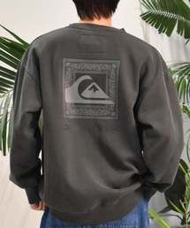 【ムラサキスポーツ限定】QUIKSILVER/クイックシルバー トレーナー クルーネック スウェット バックプリント ピグメント加工 裏起毛 QPO244609M