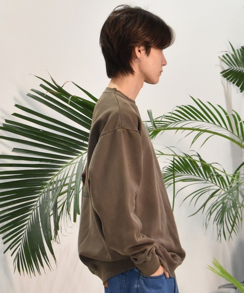 Quiksilver（クイックシルバー）の「【ムラサキスポーツ限定】QUIKSILVER/クイックシルバー トレーナー クルーネック スウェット バックプリント ピグメント加工 裏起毛 QPO244609M（スウェット・メンズ・ブラック/ブラウン・M/L）」の13枚目の写真