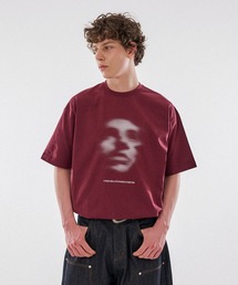 Tシャツ/カットソー（レッド/赤色系・前面プリント）ファッション通販