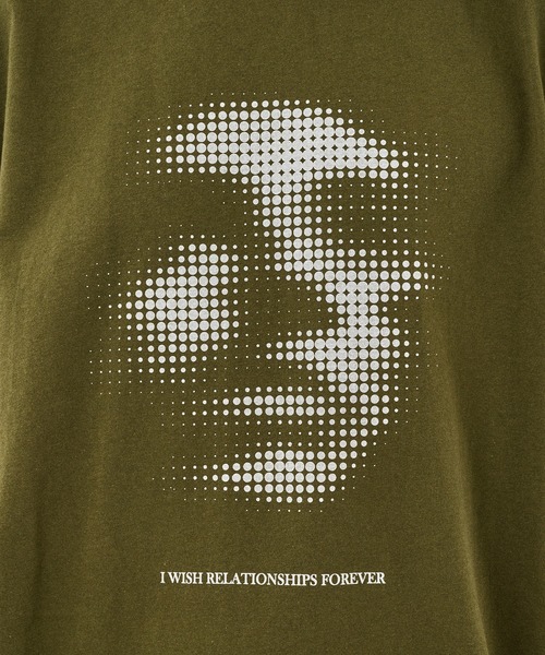 WISH FOR EVER(ウィッシュフォーエバー)の「DRAWCODE GRAPHIC FACE T/ドローコードグラフィックフェイスT(Tシャツ/カットソー・メンズ・ネイビー/ホワイト/ブラック/ピンク/レッド・LARGE/MEDIUM)」の7枚目の写真