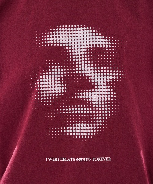 WISH FOR EVER(ウィッシュフォーエバー)の「DRAWCODE GRAPHIC FACE T/ドローコードグラフィックフェイスT(Tシャツ/カットソー・メンズ・ネイビー/ホワイト/ブラック/ピンク/レッド・LARGE/MEDIUM)」の6枚目の写真