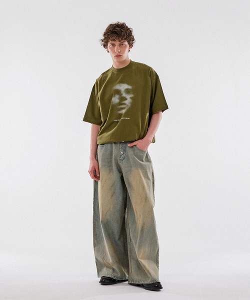WISH FOR EVER(ウィッシュフォーエバー)の「DRAWCODE GRAPHIC FACE T/ドローコードグラフィックフェイスT(Tシャツ/カットソー・メンズ・ネイビー/ホワイト/ブラック/ピンク/レッド・LARGE/MEDIUM)」の13枚目の写真